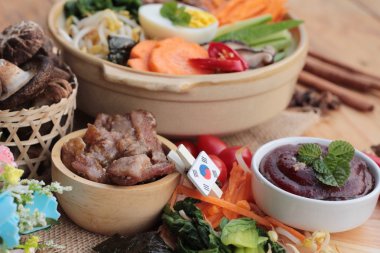 Bibimbap Kore gıda lezzetlidir.