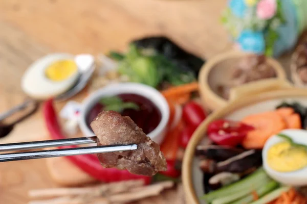 Bibimbap comida coreana es delicioso . —  Fotos de Stock