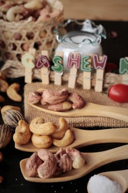 Kaju fıstığı lezzetli tuz ile kavrulmuş