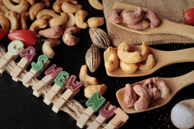 Kaju fıstığı lezzetli tuz ile kavrulmuş