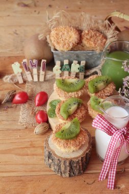 Taze sütlü kivi kek bir harika