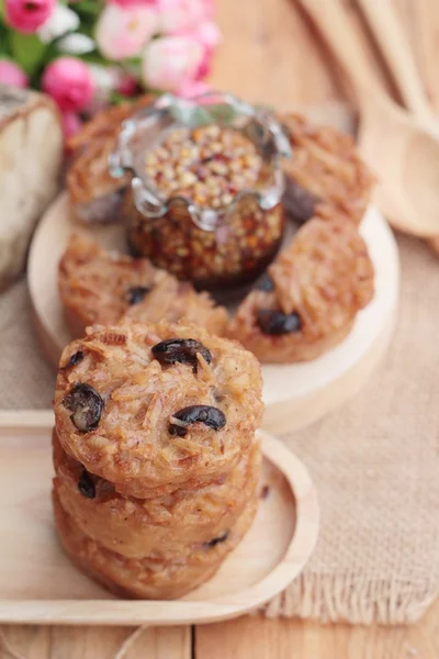 El postre de Taro con la salsa dulce a los frijoles . — Foto de Stock