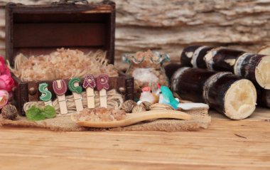 Şeker kamışı ve doğadan taze kamışı