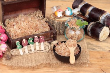 Şeker kamışı ve doğadan taze kamışı