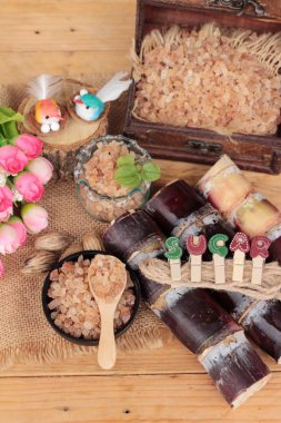 Şeker kamışı ve doğadan taze kamışı