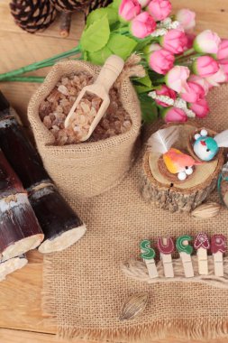 Şeker kamışı ve doğadan taze kamışı