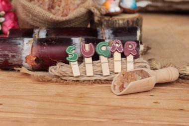 Şeker kamışı ve doğadan taze kamışı