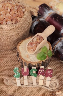 Şeker kamışı ve doğadan taze kamışı