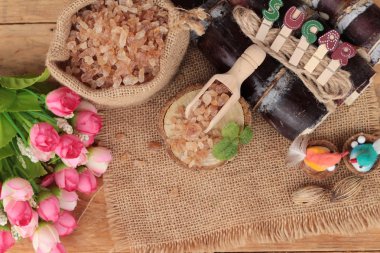 Şeker kamışı ve doğadan taze kamışı