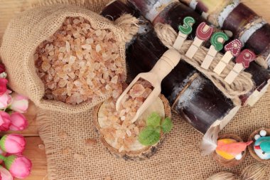 Şeker kamışı ve doğadan taze kamışı