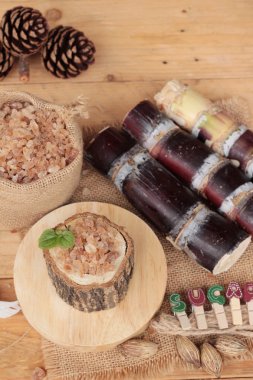 Şeker kamışı ve doğadan taze kamışı