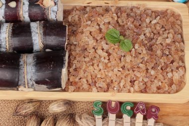 Şeker kamışı ve doğadan taze kamışı