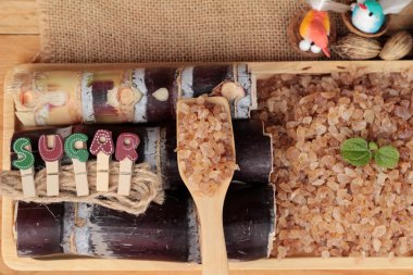 Şeker kamışı ve doğadan taze kamışı