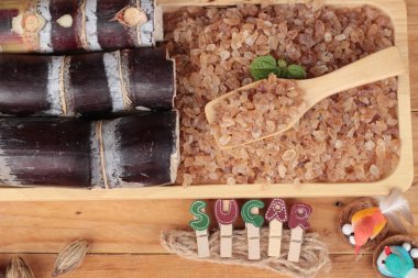 Şeker kamışı ve doğadan taze kamışı