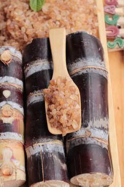 Şeker kamışı ve doğadan taze kamışı