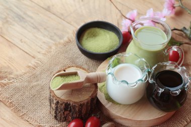 Matcha yeşil çay ve yeşil çay tozu