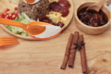 Karidesli pilav kızarmış hamur Tayland gıda