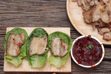 ızgara domuz eti Kore gıda lezzetlidir