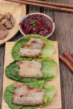 ızgara domuz eti Kore gıda lezzetlidir