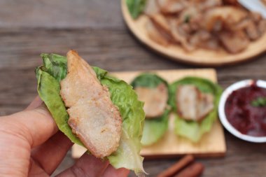 ızgara domuz eti Kore gıda lezzetlidir