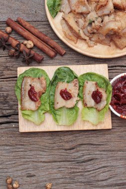 ızgara domuz eti Kore gıda lezzetlidir