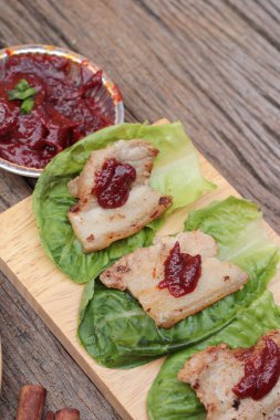 ızgara domuz eti Kore gıda lezzetlidir