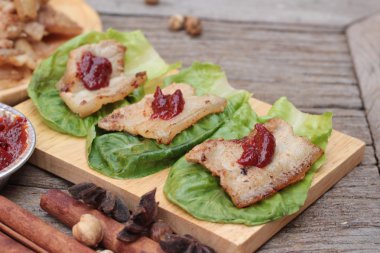 ızgara domuz eti Kore gıda lezzetlidir