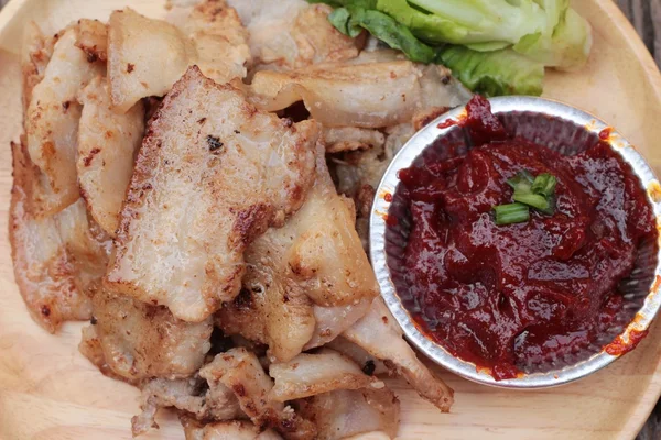 Izgara domuz eti Kore gıda lezzetlidir — Stok fotoğraf