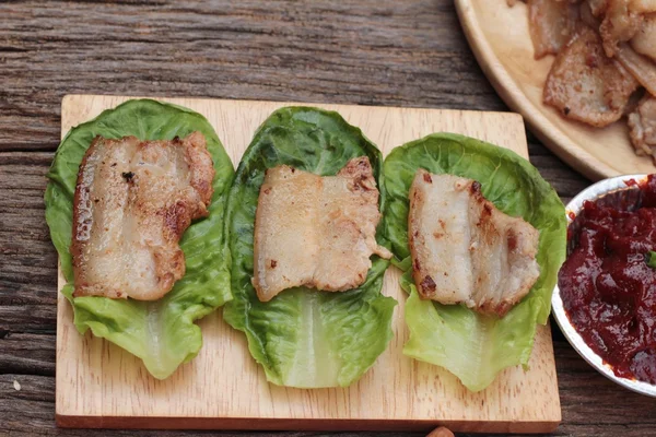 ızgara domuz eti Kore gıda lezzetlidir