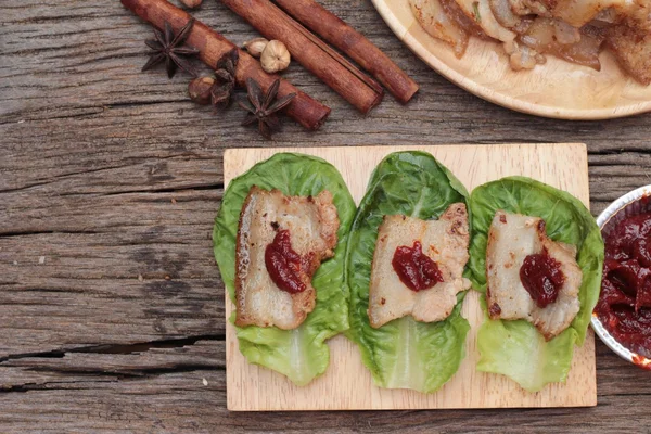 ızgara domuz eti Kore gıda lezzetlidir