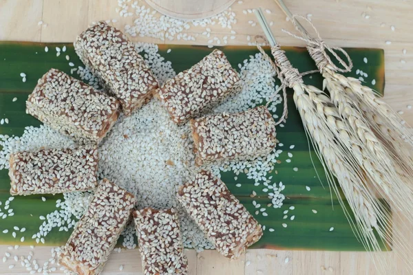 Dolci sesamo e semi di sesamo è delizioso . — Foto Stock