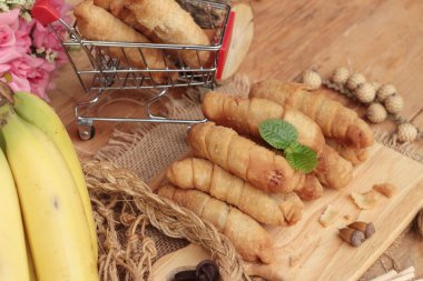 Muz geleneksel Endonezya, muz Molen derin yağda kızartılmış.