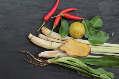 Taze baharat baharatlı - yemek pişirmek için Tayland gıda.