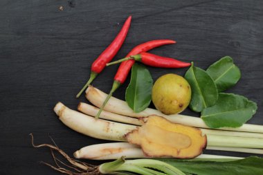 Taze baharat baharatlı - yemek pişirmek için Tayland gıda.