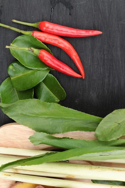 Fresh spices for cooking spicy - Thailand food. — Stock Photo, Image