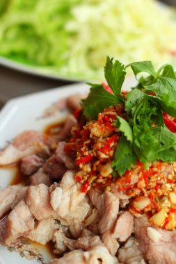 baharatlı domuz eti limon - Asya gıda