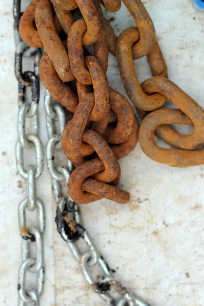 Tow old chain for car — Stock Photo, Image