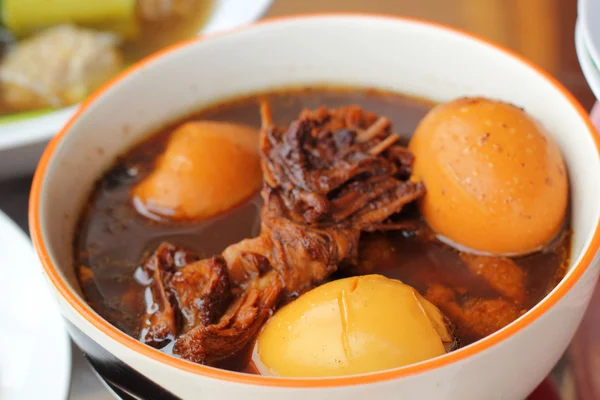 Pork leg with gravy sauce — Stock Photo, Image