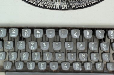 antika daktilo tuşları - retro vintage yakın çekim