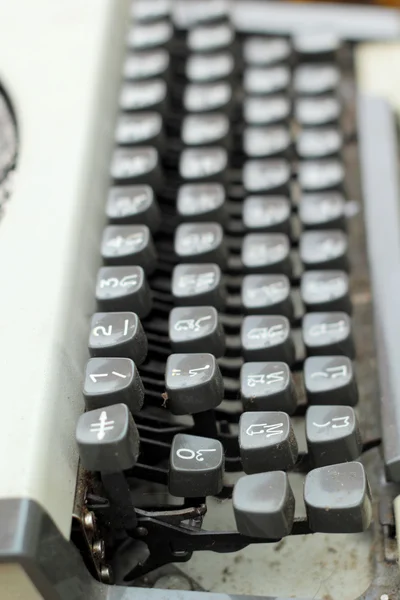老式打字机键---老式复古的特写 — 图库照片