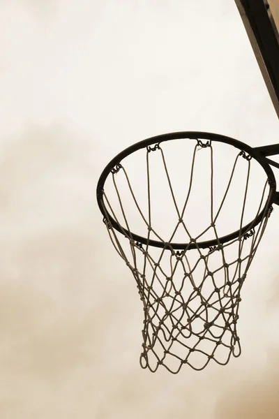 Basketball hoop against on the sky — Stock Photo, Image