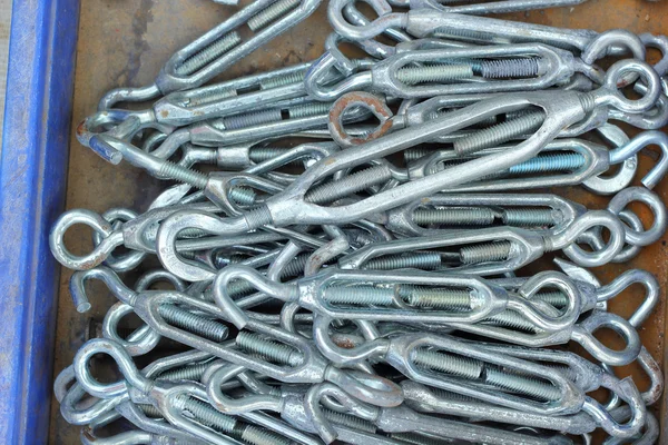 Set of real used stainless spanners — Stock Photo, Image