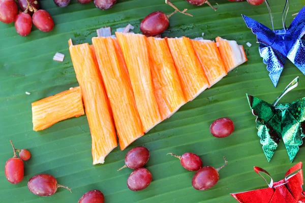 Desenho de árvore de Natal de comida — Fotografia de Stock