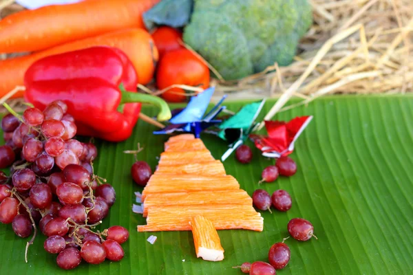 Árbol de Navidad diseño de alimentos — Foto de Stock