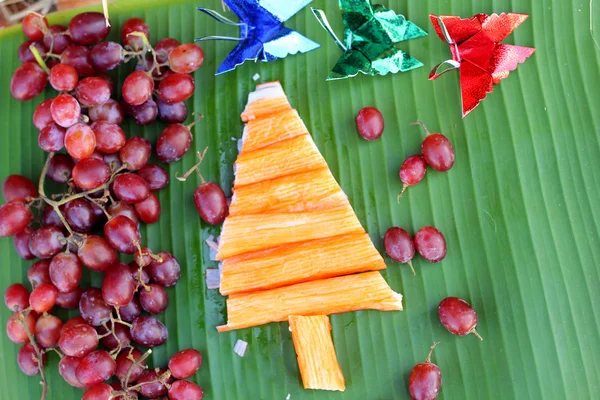 Árbol de Navidad diseño de alimentos — Foto de Stock