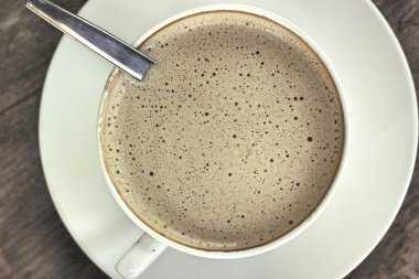 Espresso kahve beyaz cam sıcak.