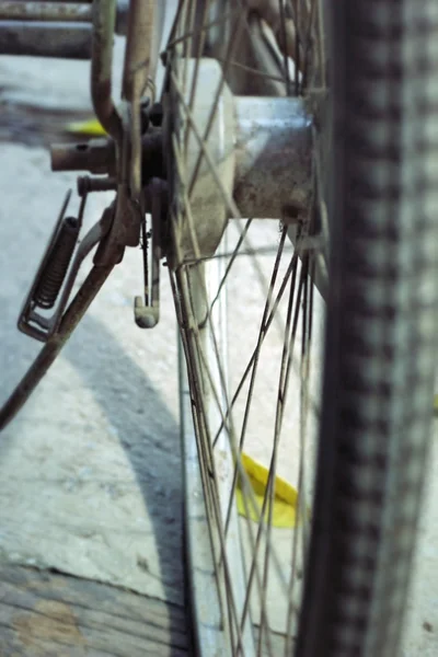 Vintage cykelhjul — Stockfoto
