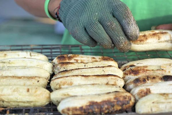 Banana toast thai sweet food. — Stock Photo, Image