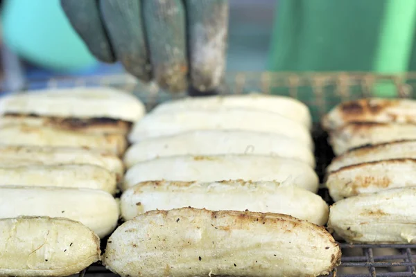 Bananen-Toast thailändische Süßspeisen. — Stockfoto