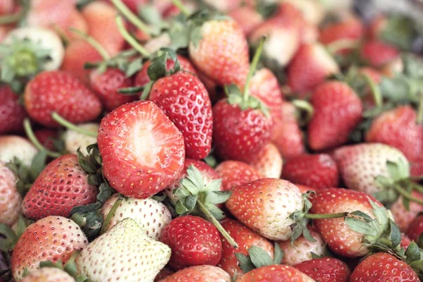 Beaucoup de fraises fraîches — Photo